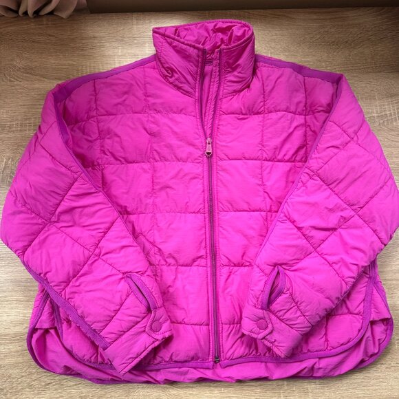Free People Pippa Packable Puffer Jacket Hot Pink XS - Picture 3 of 14